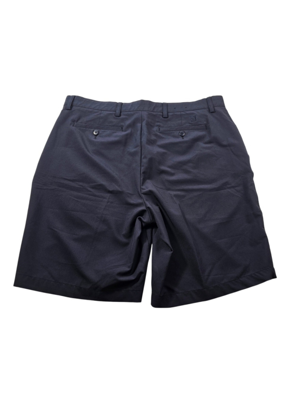 FJ Foot Joy sz 38 navy blue golf chino performance upf protect shorts preppy EUC - Picture 3 of 7